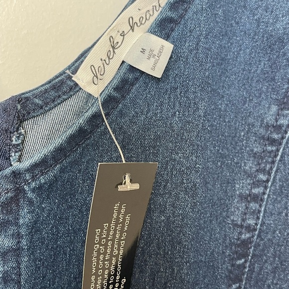 NWT Derek Heart Jean Tank Top Romper - Picture 4 of 4